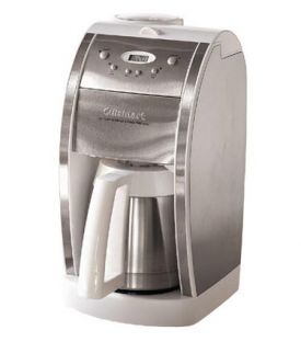 Enlarge Cuisinart DGB-600BCW Grind & Brew Thermal Coffee Maker - White/Brushed Stainless