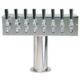 Enlarge DS-358-PSS Stainless Steel Eight Faucet T-Style Draft Tower - 4 Inch Column