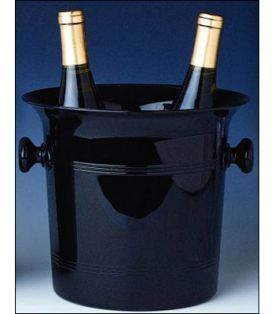 Enlarge Double Vino Bottle Cooler, Black Acrylic