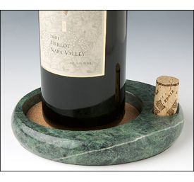 Enlarge Sommelier's Green Marble Wine Bottle Coaster