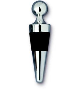 Enlarge Conical Bottle Stopper - Silver Plated