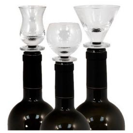 Enlarge Final Touch 3 Piece Glass Stopper Set with Stand