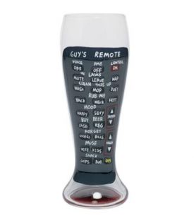 Enlarge Guy's Remote Pilsner Glass by Lolita Gotta Love Beer Collection