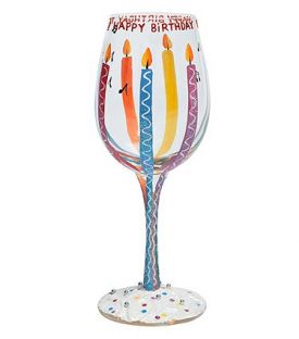 Enlarge Happy Birthday Wine Glass by Lolita Love My Wine Collection