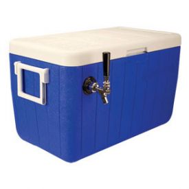Enlarge Single Faucet Jockey Box - 48 Qt. Cold Plate Cooler - Blue