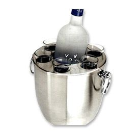 Enlarge Oggi Double Wall Vodka Set With Shot Glasses