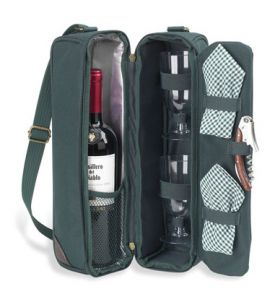 Enlarge Sunset Deluxe One Bottle Wine Carrier - Green