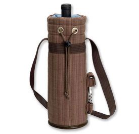 Enlarge Picnic Time Insulated Single Bottle Wine Duffel - Driftwood Edition