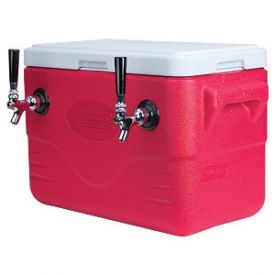 Enlarge Double Faucet Jockey Box - 28 Quarts, Two 50-ft. Stainless Steel Coils