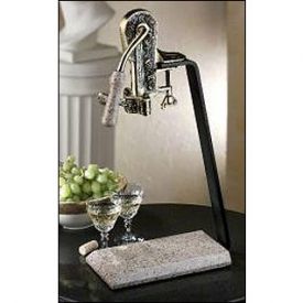 Enlarge Rogar 0252 Estate Wine Opener Set - Antique Bronze/Desert Sand Granite Stand