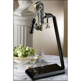 Enlarge Rogar 0254 Estate Wine Opener Set - Antique Bronze with Absolute Black Granite Stand