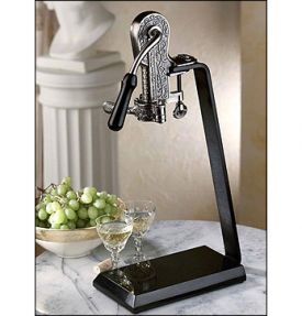 Enlarge Rogar 0651 Nickel-Plated Centennial Champion Wine Opener Set - Absolute Black Granite Base