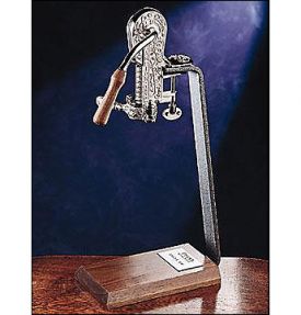 Enlarge Rogar 0650 Nickel-Plated Centennial Champion Wine Opener Set - Walnut Base
