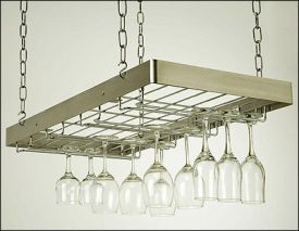 Enlarge Rogar 8108 Hanging Wine Glass Rack - Bright Chrome Finish