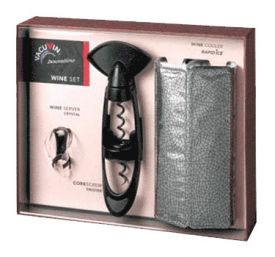 Enlarge Vacu Vin Twister Wine Gift Set (Rapid Ice Silver, Twister, Crystal Pourer)