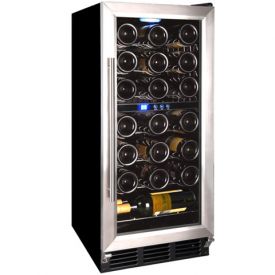 Enlarge Vinotemp VT-TC32SB 32-Bottle Built-in Wine Refrigerator - Black Cabinet with  Stainless Steel Door