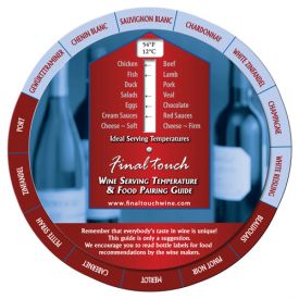 Enlarge Final Touch Wine Wheel: Wine Temperature & Food Pairing Guide