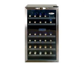 Enlarge Danby Whirlpool WWC287BLS 38 Bottle Dual Zone Wine Cooler - Stainless Steel Glass Door