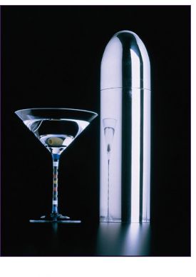 Enlarge Metrokane 4500 Bullet Cocktail Shaker - 28 oz. Polished Stainless Steel