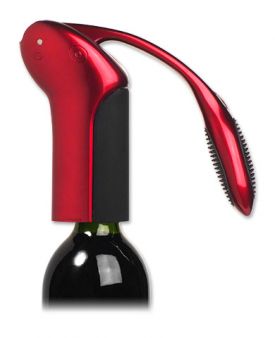 Enlarge Metrokane 6905 Vertical Rabbit Corkscrew Wine Opener - Candy-Apple Red