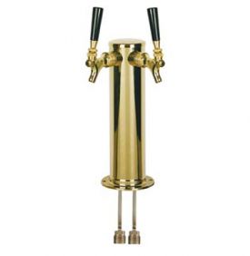 Enlarge D4743DS-PVD PVD Brass Air Cooled Dual Faucet Draft Beer Tower - 3