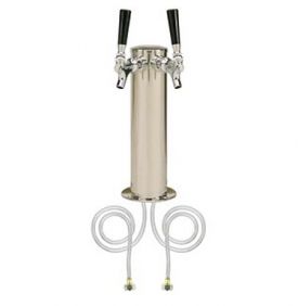 Enlarge D4743DT-SS Polished Stainless Steel Dual Faucet Draft Beer Tower - 3