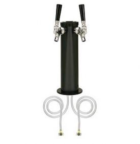 Enlarge DS-432-211 Black ABS Plastic Dual Faucet Draft Beer Tower - 3
