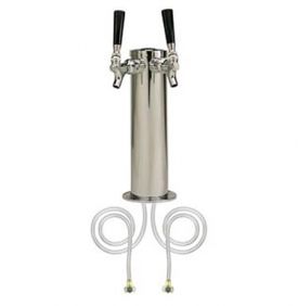 Enlarge DS-532-211 Chrome ABS Plastic Dual Faucet Draft Beer Tower - 3
