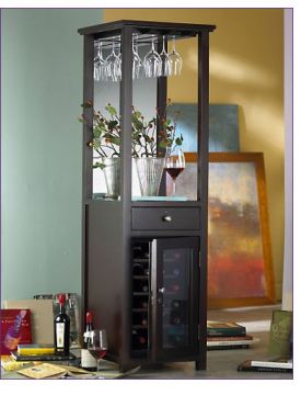 Enlarge Edgemont 18-Bottle Thermoelectric Wine Cellar Tower - Espresso