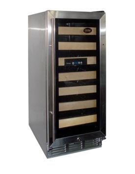 Enlarge Vinotemp VT-26 26 Bottle Built-in Wine Refrigerator - Stainless Steel