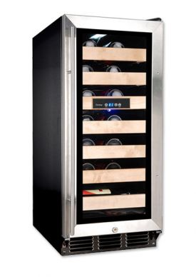 Enlarge Vinotemp VT-26SB 26 Bottle Built-in Wine Refrigerator - Black/Stainless Steel
