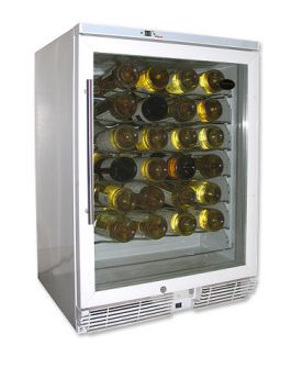 Enlarge VinoTemp VT-58W 58 Bottle Built-In Wine Refrigerator - White Cabinet
