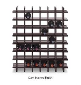 Enlarge 42-Bottle Cubby Wine Rack - Natural Wood Finish
