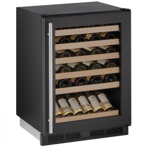 Photo of 24 inch Wide 1000 Series 48 Bottle Single Zone Black Wine Refrigerator