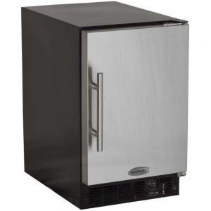 Photo of 15 inch Built-in Crescent Ice Machine - Black Cabinet and Solid Stainless Steel Door