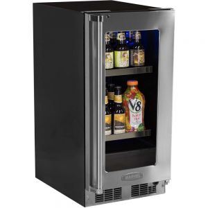 Photo of 15 inch Built-In Beverage Center - Stainless Framed Glass Door w/ Lock