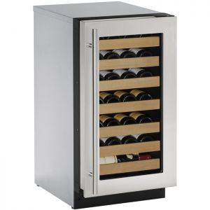 Photo of 18 inch Wide 2000 Series 31 Bottle Single Zone Stainless Steel Left Hinge Wine Refrigerator