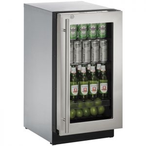 Photo of 3000 Series 18 inch Refrigerator- Locking Glass Door - Stainless Frame - Left Hinge