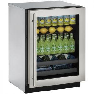 Photo of 3000 Series 24 inch Beverage Center - Stainless Steel Trimmed Glass Door