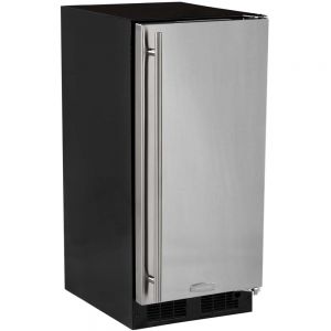 Photo of Built-In ADA Compliant Clear Ice Maker - Black Cabinet and Solid Stainless Steel Door