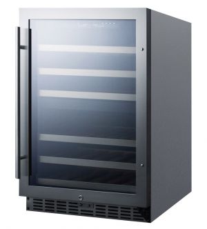 Photo of 24 inch Wide 44 Bottle Dual Zone Stainless Steel Built-In Wine Refrigerator