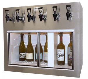 Photo of Monterey 6 Bottle Wine Dispenser Preservation Unit - Brushed #4 Stainless Steel