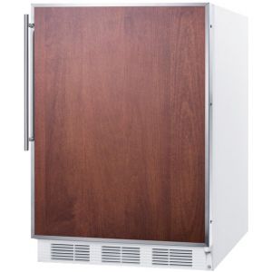 Photo of ADA Refrigerator Freezer - White with Stainless Steel Frame Door