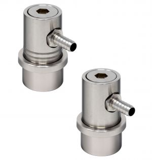 Photo of Stainless Steel Ball Lock Coupler Set - 1/4 inch Barb Connection