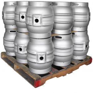 Photo of Pallet of 18 10.8 Gallon Firkin Beer Keg Casks