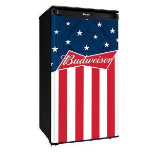 Photo of 3.3 Cu. Ft. Compact Refrigerator - Budweiser Red/White/Blue