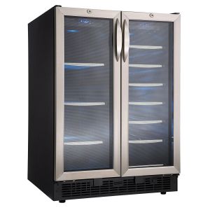 Photo of 24 inch Wide 27 Bottle/60 Can Dual Zone Stainless Steel Wine Refrigerator/Beverage Center