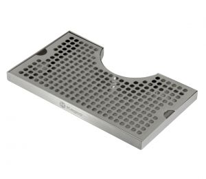 Photo of Surface Mount Drip Tray - 3 inch Column Cut-Out - SS, No Drain