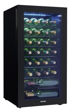 Photo of Danby DWC032A2BDB 18 inch Wide 36 Bottle Single Zone Black Wine Refrigerator