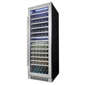 Photo of 24 inch Wide 129 Bottle Dual Zone Stainless Steel Built-In Wine Refrigerator